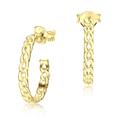 Designed Chain Gold Plated Stud Earring STS-3013-GP